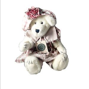 Boyd’s Bear Piper P Plumbottom Stiffed Bear Plaid Pink Dress